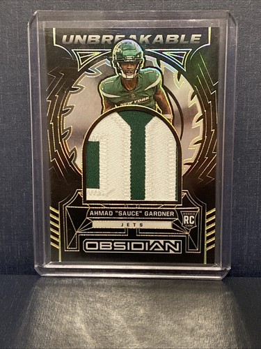 2022 Panini Obsidian - Unbreakable Material #UM-ASG Ahmad Gardner /125 (MEM, RC)