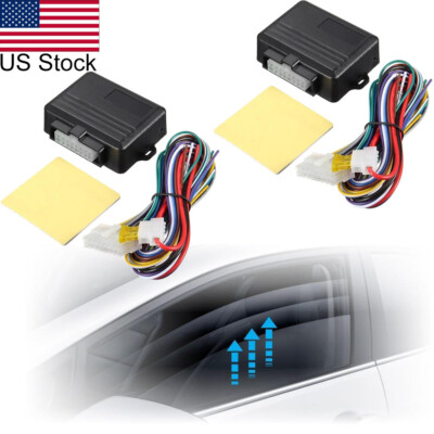 2pcs 4 Door Car Auto Power Window Roll Up Closer Power Module Kit Universal
