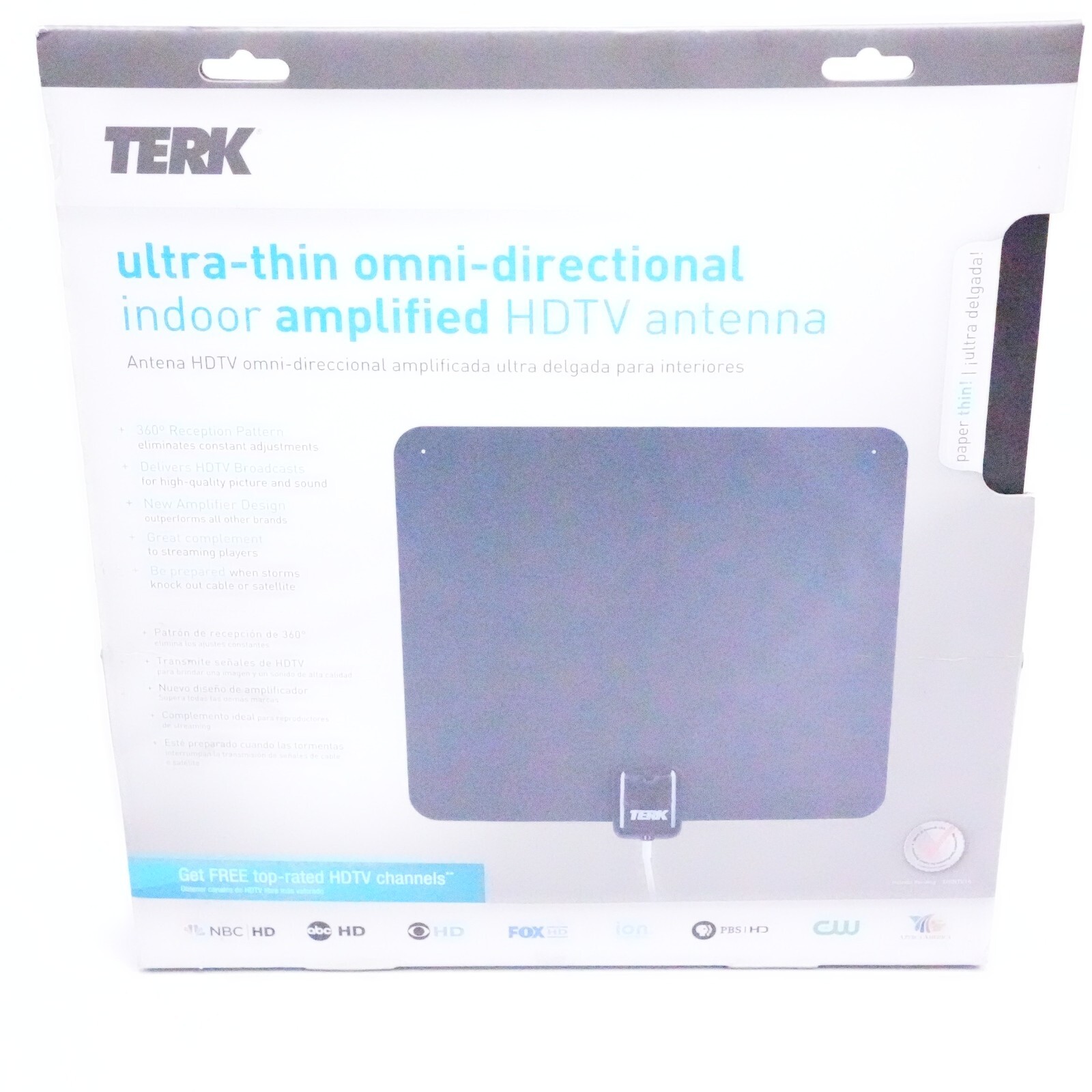 TERK UltraThin, MultiDirectional, Indoor Amplified HDTV Antenna eBay