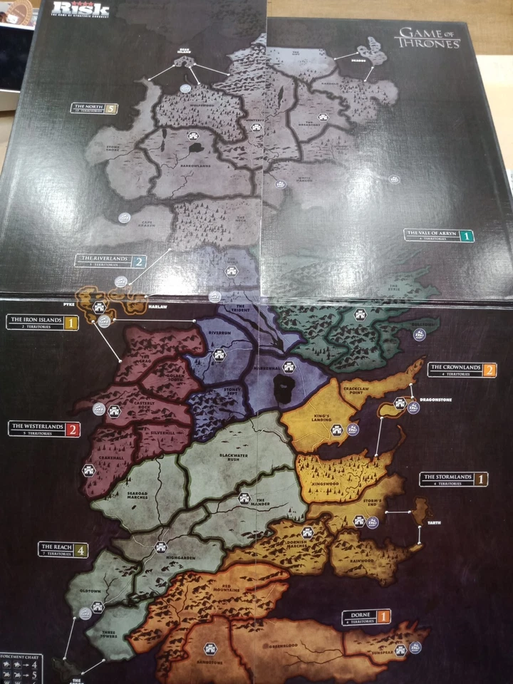 Game Of Thrones Risk Boardgame Strategic Conquest 2015 Complete Never Played - Image 4 of 4