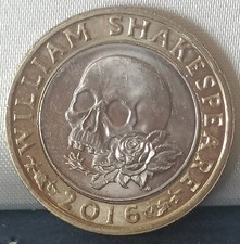 2016 UK Shakespeare, Tragedy £2 Two Pound Bi-metallic Coin - Circulated [MR1]