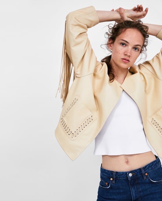 ZARA Trafaluc outerwear 羊革リアルレザージャケットXS Zara