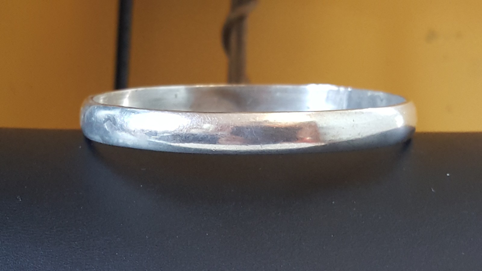 Solid vintage 800 silver  bangle bracelet. Signed… - image 2