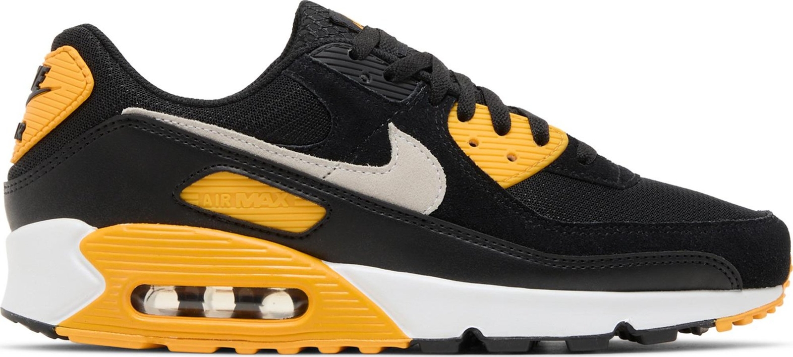 [FN6958-002] Мужские кроссовки Nike AIR MAX 90 BLACK UNIVERSITY GOLD WHITE