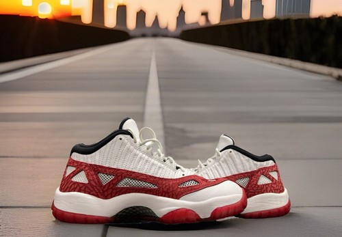 Nike Air Jordan 11 Retro IE Low Mens 9 White Gym Red Black Leather (919712-101) - Picture 18 of 18