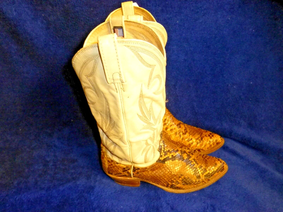 BOTAS DE CUERO/PIEL DE SERPIENTE DAN POST PARA HOMBRE TALLA 9D DEEP V --HAZ UNA OFERTA Foto 3 de 4