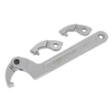Image of Sealey SMC2M Adjustable C-Spanner Hook & Pin Wrench Set 32-76mm 4pc