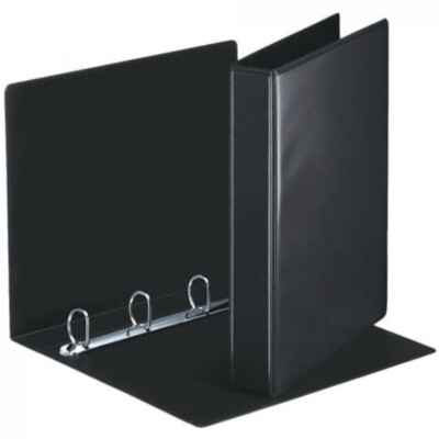 Esselte A4 Präsentations Ringbuch Essentials, 4 D-Ring-Mechanik,  schwarz 49717