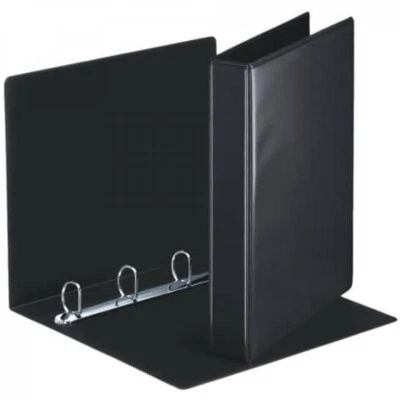 Esselte A4 Präsentations Ringbuch Essentials, 4 D-Ring-Mechanik, schwarz 49717