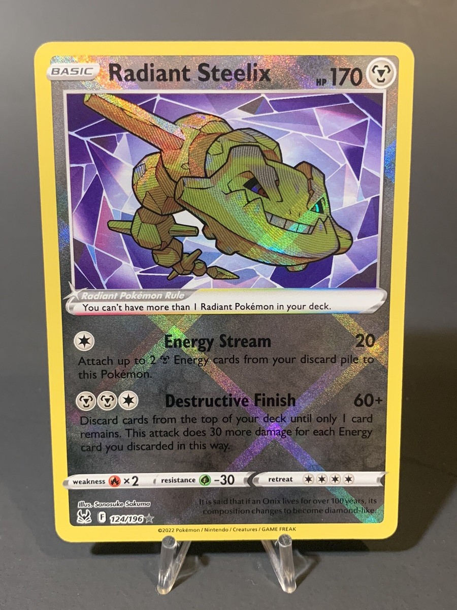 radiant steelix pokemon card value - SWSH11: Lost Origin [RADIANT RARE] the trusted official grading guarantees its condition Radiant Hisuian Steelix - 124/196