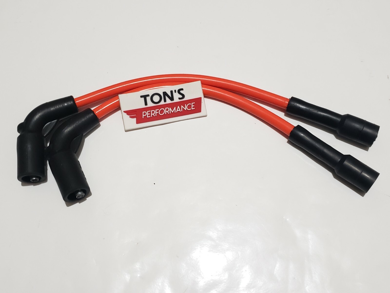 Ton's Harley Sportster Coil Relocation kit with Orange Spark plug wires