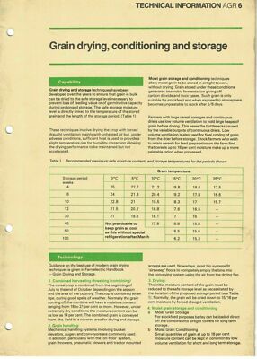 Getreidetrocknung Konditionierung & Lagerung AGR6 Technische Informationsbroschüre 5934F