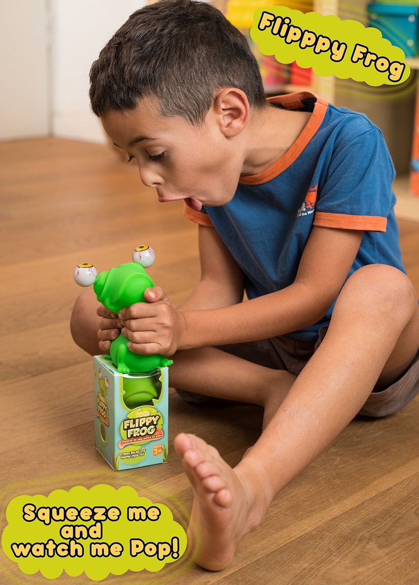 Eye Popping Flippy Frog Large Squeeze Stress Relief Toy