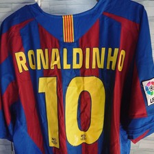 FC Barcelona Ronaldinho International Club Soccer Fan Jerseys for 