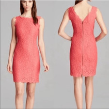 New Adrianna Papell Pink Floral Lace Sleeveless Sheath Formal Dress Size 10