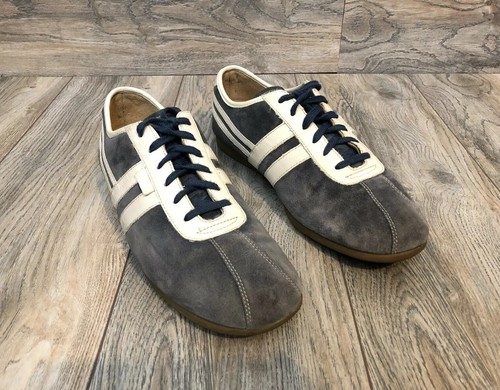 Coach Retro Sneakers In Steel Blue Suede And Gum Soles Size 11 | eBay