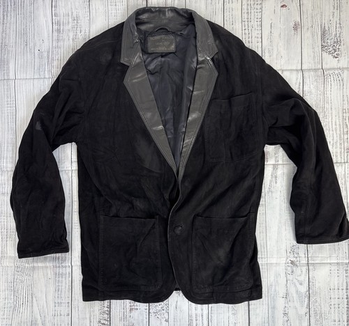 Claude Montana, Vintage Claude Montana Leather Suede Sports Coat Jacket Blazer Pour Ideal Cuir