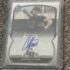 Connor Staine 2023 Bowman Chrome Speckle Auto RC #CPA-CSE 113/299
