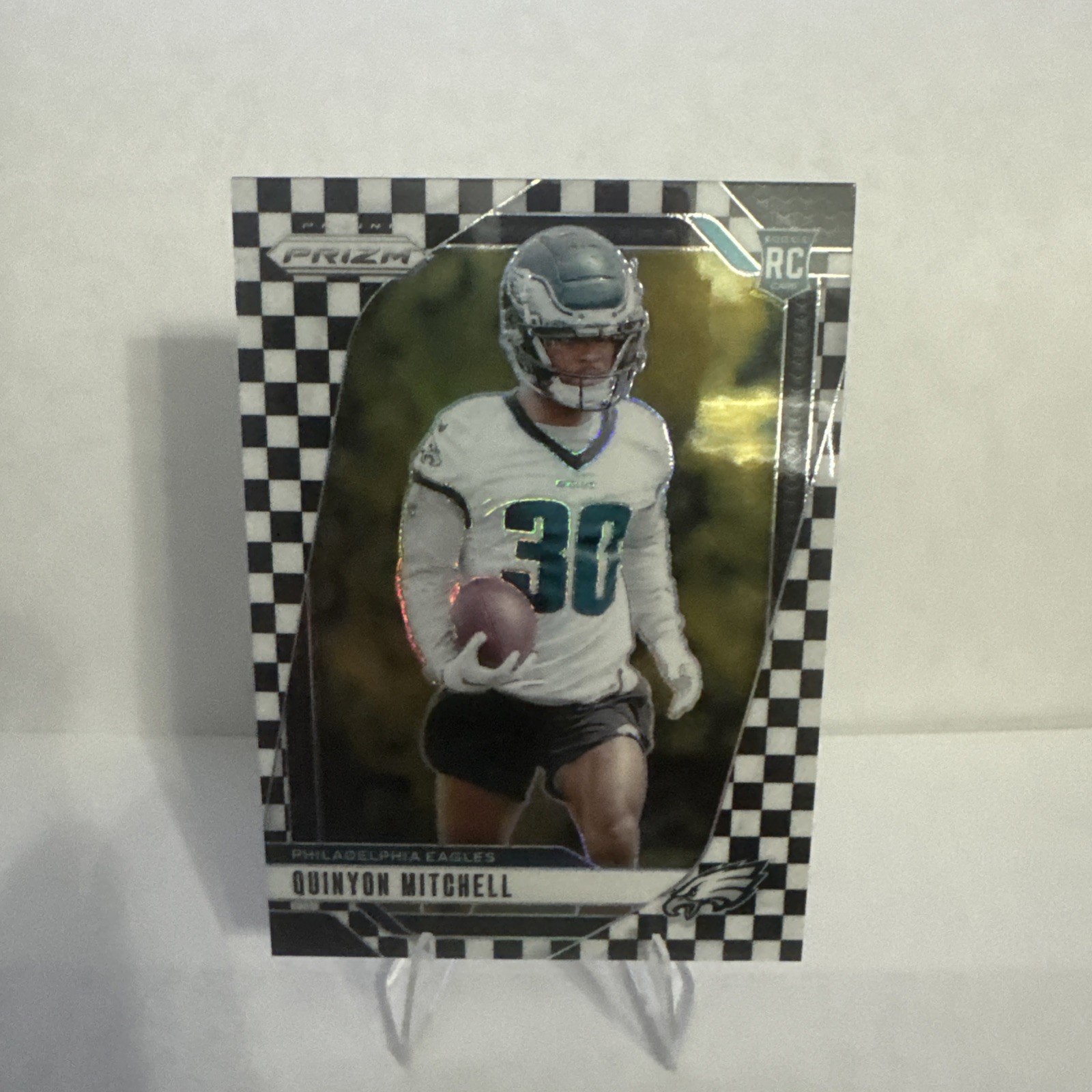 Quinyon Mitchell 2024 Prizm - Black & White Checkerboard SP (RC) #381 Eagles