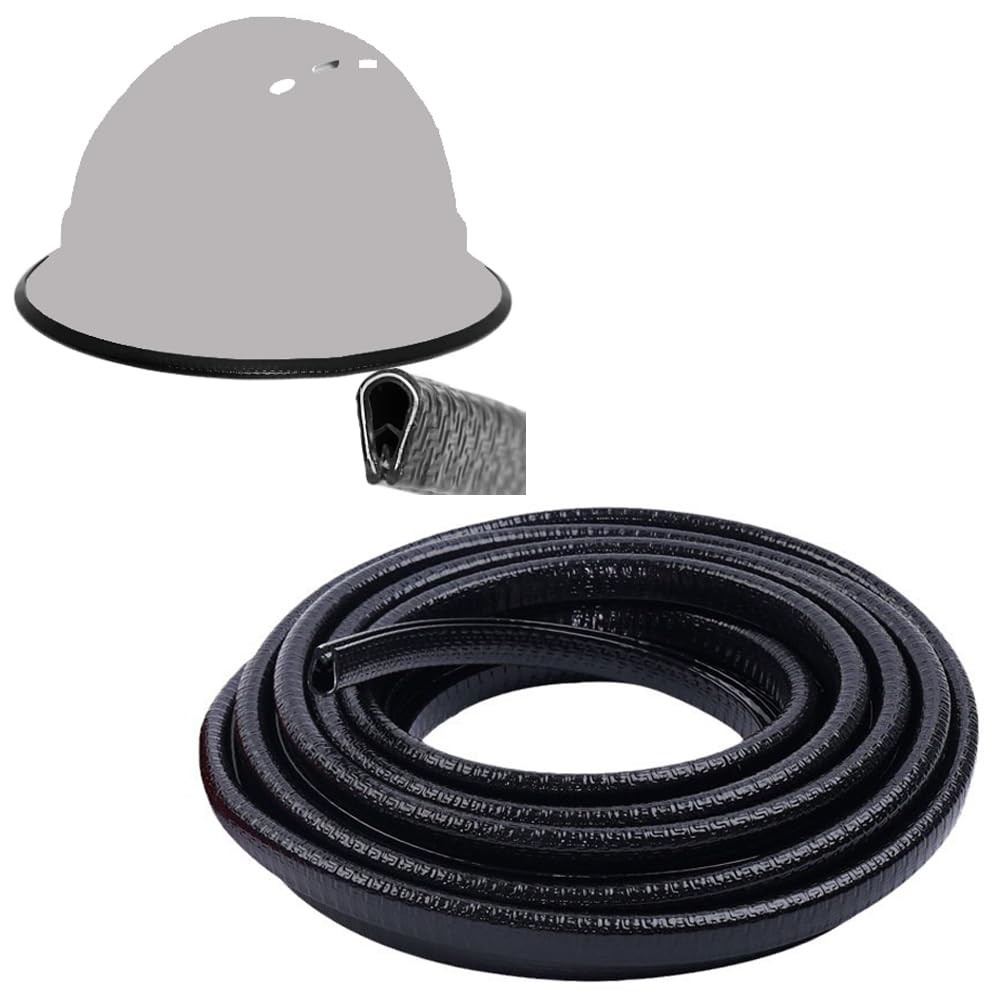 ThtRht 3 Meter Full Brim Hard Hat Guard Cover Strips Bumper black