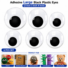 Wiggle Googly Eyes with Self Adhesive Plastic Eyes for Crafts 2 pics 2,3,4 inch