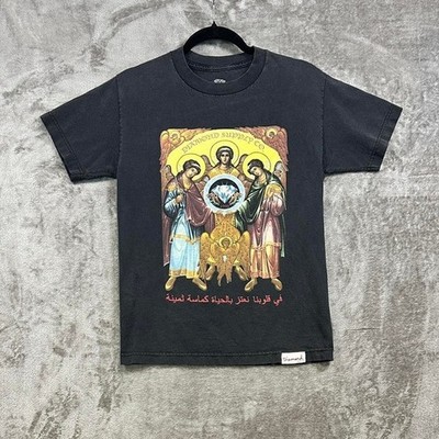Diamond Supply Co Angel Graphic T-Shirt Black Skate Tee Size S Made in USA