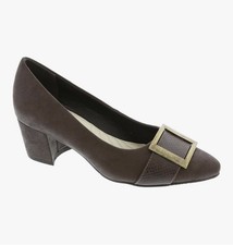 Easy Street Cider Women's Pump BROWN MATTE/SNAKE Size 6.5 WW