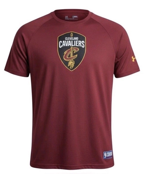 Under Armour HeatGear Loose Cleveland Cavaliers NBA Combine T-Shirt Men’s 2XL thumbnail 2