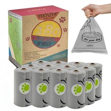 Dog Poop Bags Holder with LED Flashlight Pet Waste Bags Dispenser for Leash D...