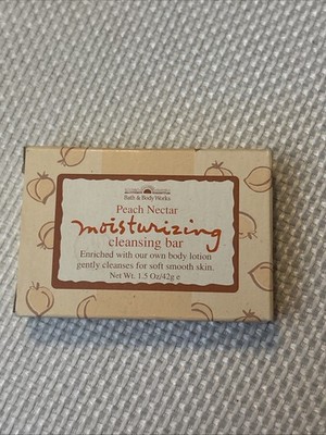 Bath & Body Works Peach Nectar Moisturizing Cleansing Bar New In Box 1.5 Oz