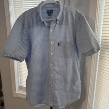 Vintage Guess Jeans Men's Button Down Shirt Size L Blue