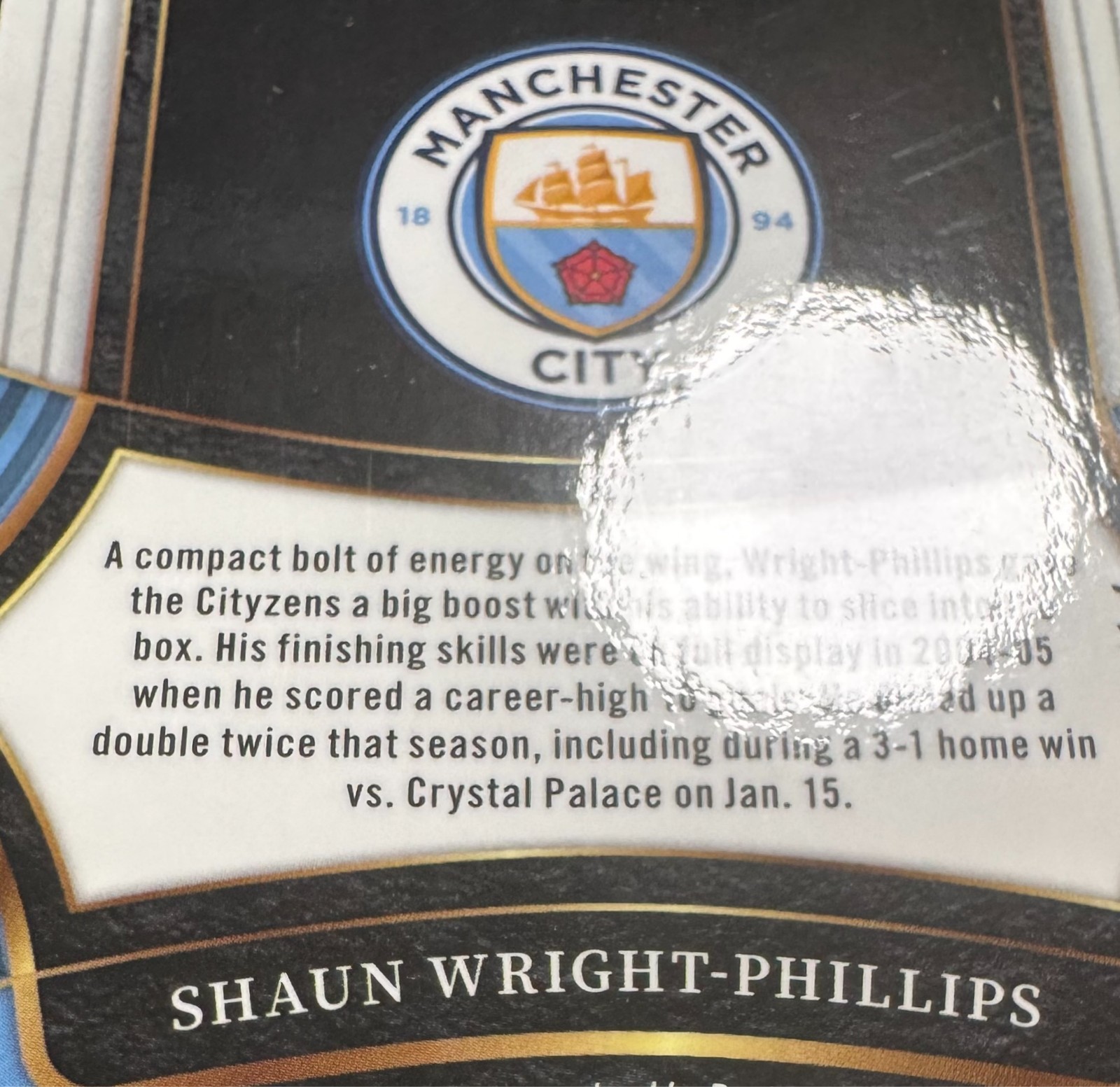 2023-24 Select SHAUN WRIGHT-PHILLIPS AUTO - Premier League Signatures #S-SW, EX view 3