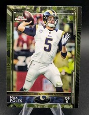 RARE Print Error 2015 Topps Chrome Mini Camo Refractor #74 Nick Foles 77/99 Card