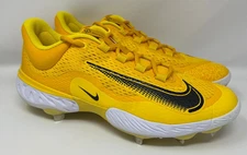 Nike Alpha Huarache Elite 4 LowTB Amarillo Baseball Metal Cleat DR6851-701 Sz 12