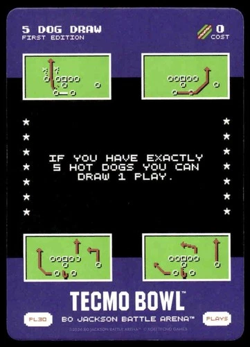 2026 Bo Jackson Battle Arena TECMO BOWL BOBA PL30 PL-30 5 Dog Draw SP