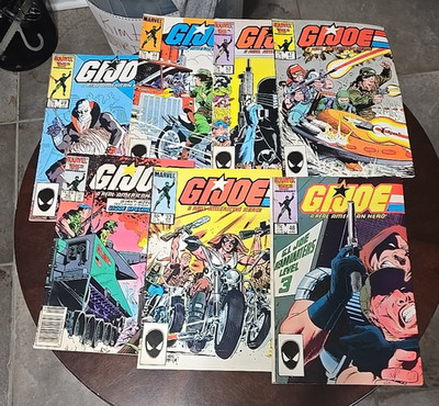 7 LOT VINTAGE GI JOE (#32-53) Very Good, 1st appearances and Keys. See List