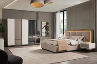 Schlafzimmer Set Bett 2X Nachttische Kleiderschrank Luxus Neu 4Tlg