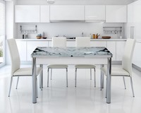 Esstisch Esszimmer Rechteckig Komfort Modern Luxus Weiß Grau Tisch