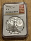 2022 (W) American Pure Silver Eagle MS-70 NGC RED LABEL HONORING U.S. COINS