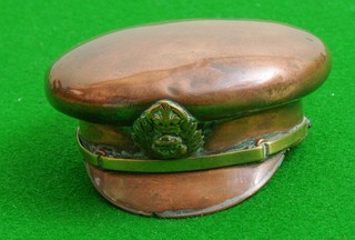 Superb Trench Art Royal Navy Officers Snuff Box Cap 7cms Diameter