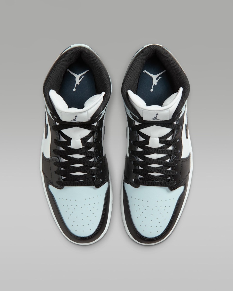 dm様20素子白1黒2ユニ黒2B黒1ブ5 Nike Air Jordan 1 Mid Shoes Black Squadron Blue White DQ8426-002