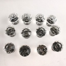 Lot of 10 Fluted Ring Mushroom Cabinet Drawer Knobs New w/ Screws