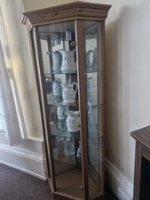 Corner Display Cabinet with Glass Door and Light