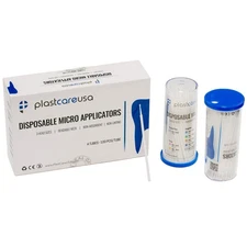 400 White Super Fine Tips Disposable Micro Applicator Dental Bendable Brushes,