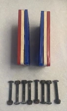 Vintage skateboard ODI Tracker Trucks Risers Bolts Rib Alva Sims Vision Powell