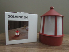 Ikea SOLVINDEN LED House Plastic Red 5 " battery operated Decorative Light -New