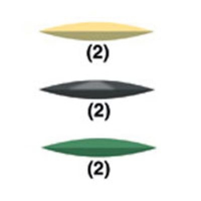 NTI Acrylic 6/Pk Silicone Polishers Knife-Edge Unmounted 22mm Acrylic Dental Lab