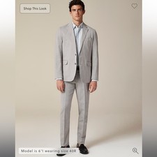 J.Crew Ludlow Slim-fit unstructured suit jacket in Irish cotton-linen blend 44/R
