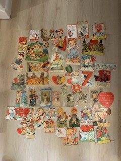 Lot (50) Victorian & Vintage Valentines 1890 1950 #3