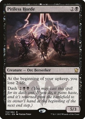 Pitiless Horde Dragons of Tarkir Foil MTG 112 MP